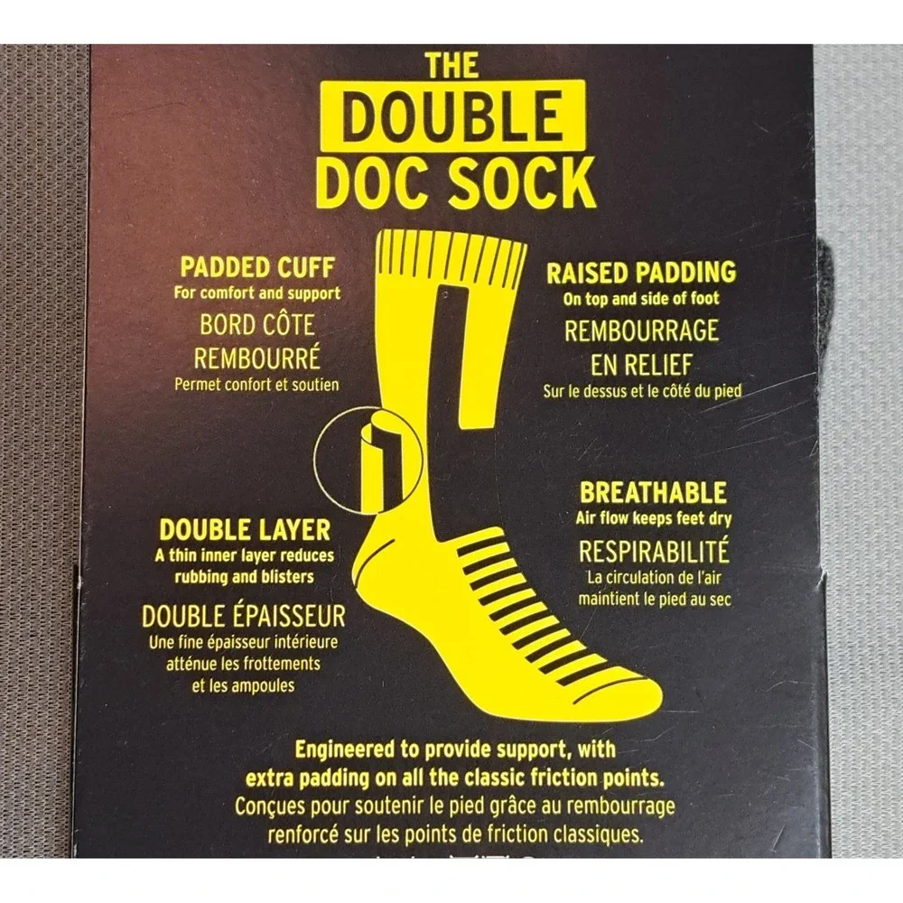 1 Pair Dr Martens Unisex‎ The Double Doc Sock Size S/M Charcoal Cotton Blend